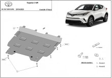 Hliníkový kryt motora Toyota C-HR (2016-2023)