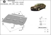 Stalowa Osłona manualnej skrzyni biegów Skoda Superb (2001-2008)