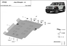 Stalowa Osłona skrzyni biegów Jeep Wrangler - JL (2017-2026)
