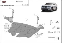 Oceľový kryt motora Kia Sorento (2012-2020)