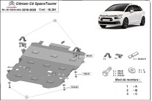 Oceľový kryt motora Citroen Spacetourer (2018-2020)
