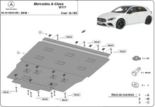 Stalowa Osłona pod silnik Mercedes A-Class W177 (2018-2026)