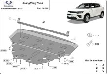 Oceľový kryt motora SsangYong Korando (2015-2023)
