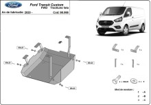 Oceľový kryt AdBlue Ford Transit Custom (2020-2023)